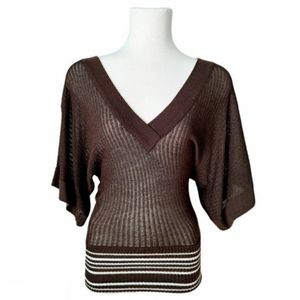 🛍 Bell Sleeve V-neck knit tunic top 🛍